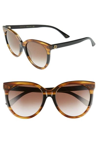 gucci 55mm round sunglasses colorshiny havana black havana|Gucci women's urban sunglasses havana.